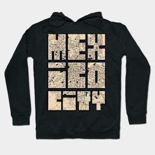 Mexico City Map Typography - Vintage Hoodie